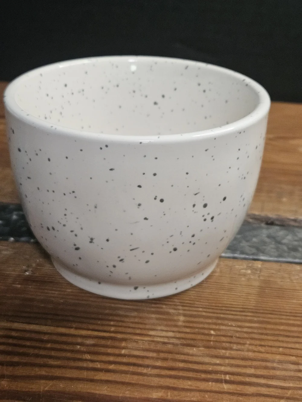 Rae Dunn White Speckled 'ICE CREAM' Ceramic Bowl